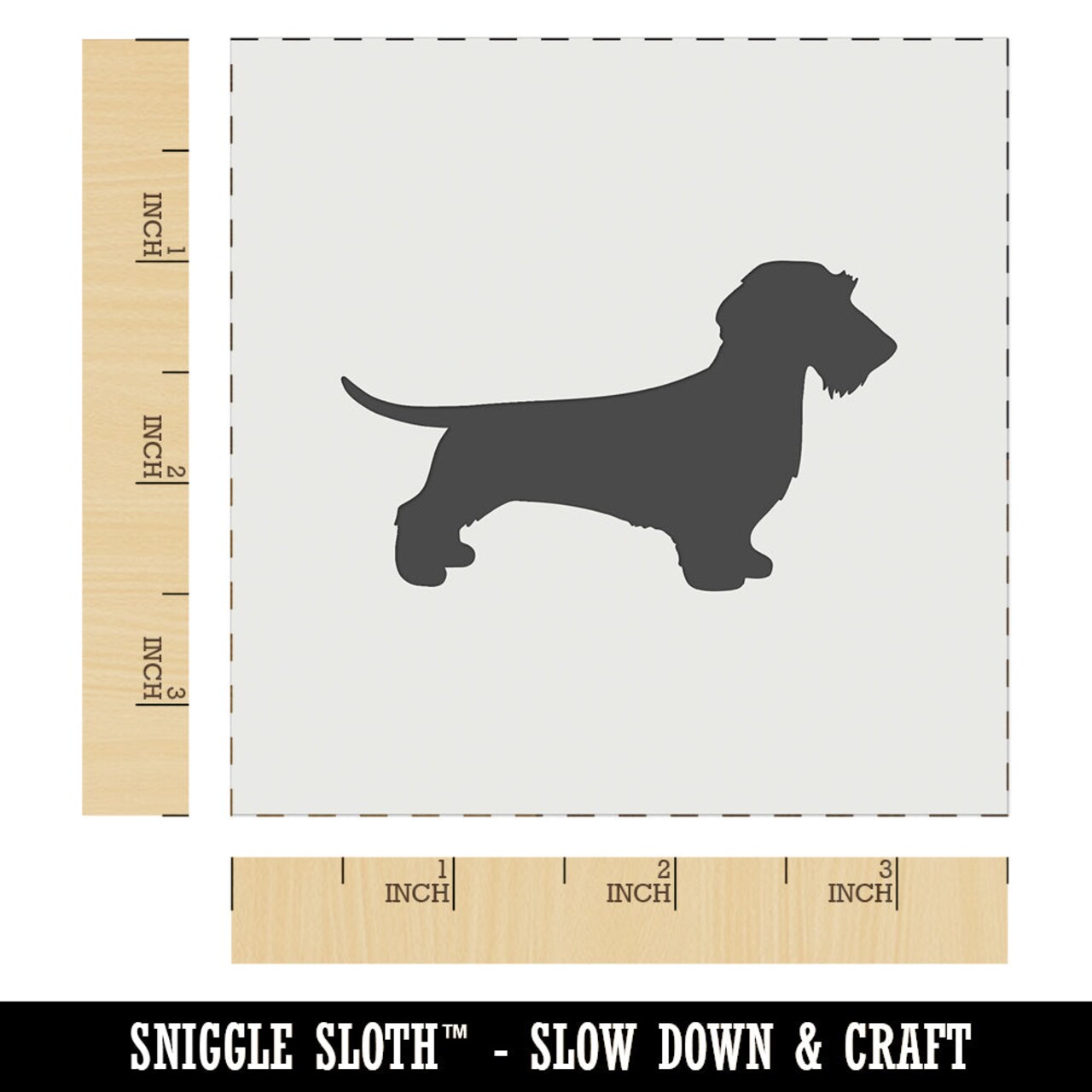 Wirehaired Dachshund Dog Solid Wall Cookie DIY Craft Reusable Stencil